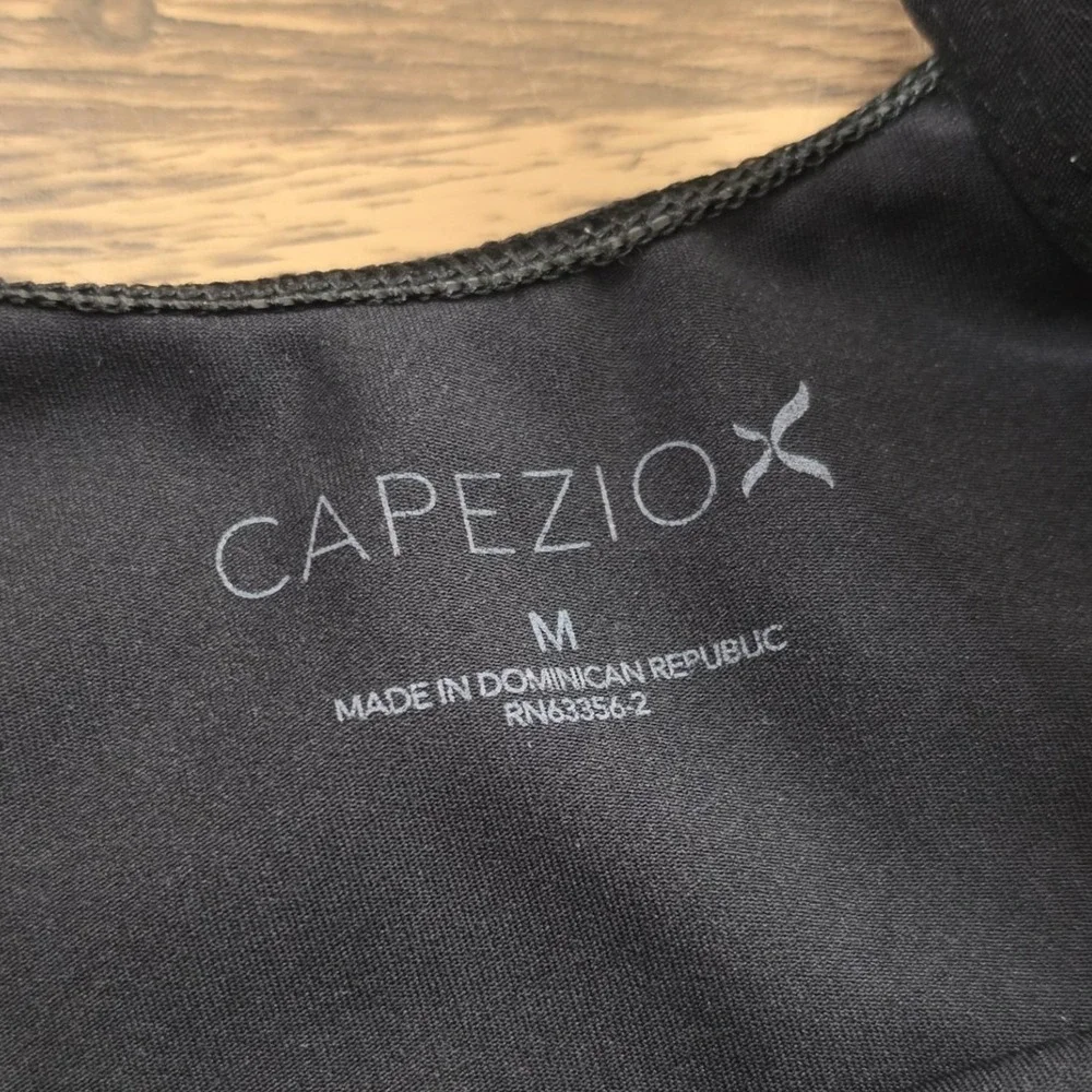 CAPEZIO Leotard Kids Medium Black Sleeveless Scoop Neck Dance Gymnastics‎